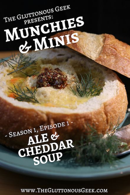 Munchies & Minis | S1EP1: Tavern Ale & Cheddar Soup - The Gluttonous Geek Dnd Food Recipes, Dnd Meal Ideas, Fantasy Tavern Food Recipes, Dnd Tavern Meals, Tavern Food Medieval, Dnd Recipe Ideas, Dungeons And Dragons Food Recipes, Dnd Cookbook, Tavern Food Recipes