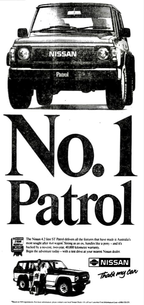 Nissan Patrol Wallpaper, Vintage Nissan, Car Hoodie, Vintage Poster Design, Cool Car Pictures, Old Advertisements, Car Poster, Car Aesthetic, Nissan Patrol