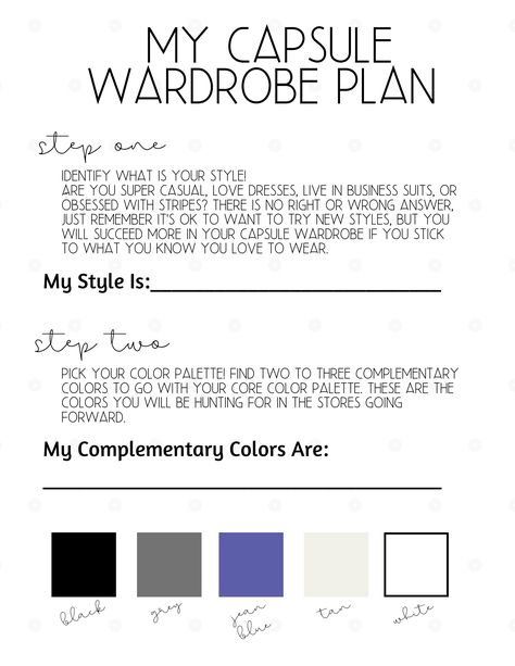 Simple Capsule Wardrobe, Wardrobe Plan, Lady Decluttered, Capsule Wardrobe Planning, Wardrobe Planning, Find Balance, Business Suit, All You Can, Complementary Colors