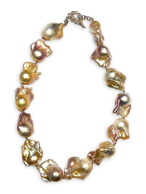 Large Pearl Necklace, Colorful Statement Necklace, Stephen Dweck, Natural Pearl Necklace, Pearl Jewelry Design, Fancy Jewellery Designs, Semi Precious Jewelry, Baroque Pearl Necklace, Fancy Jewellery