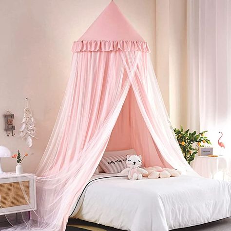 Girls Bed Canopy, Bed For Girls Room, Princess Canopy Bed, Dreamy Bed, Kids Canopy, Princess Bedroom, Princess Bed, Tent Decorations, Bed Canopy