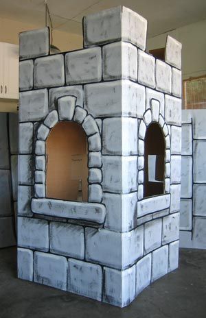 https://mrmcgroovys.com/how-do-you-paint-that-cool-brick-pattern-on-the-castle/ Kingdom Vbs, Cardboard Castle, Medieval Party, Pumpkin Carving Party, Castle Tower, Christmas Float, Christmas Outdoor, Theatre Set, Vacation Bible School