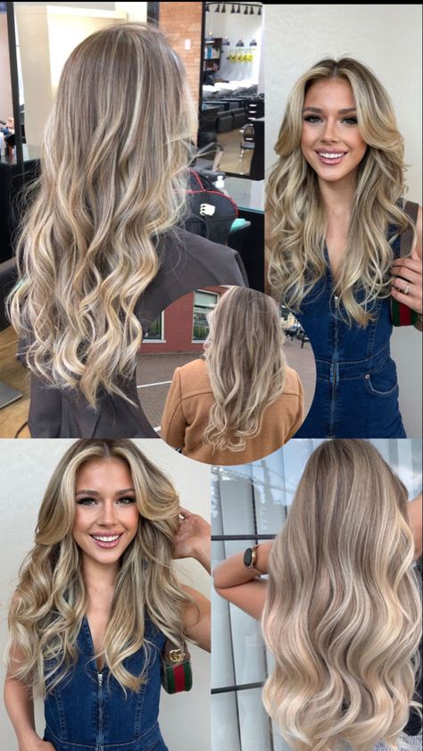 Almond Blonde Balayage, Vanilla Latte Blonde, Vanilla Almond Blonde, Almond Blonde Hair, Vanilla Almond Blonde Hair, Almond Blonde, Bayalage Blonde, Vanilla Latte, Blonde Hair With Highlights