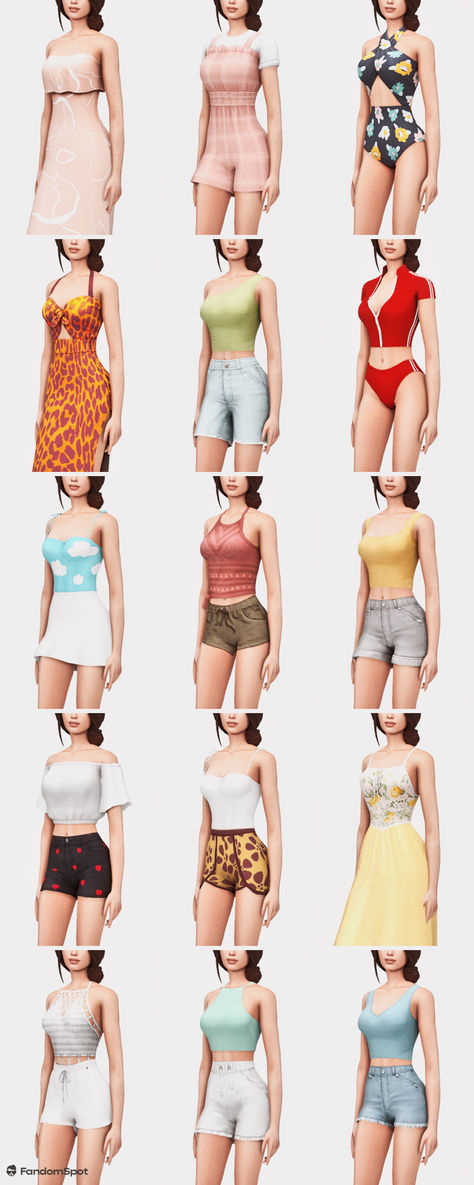 Maxis match female summer clothes - The Sims 4 Sims 4 T Shirt Maxis Match, Sims 4 Maxis Match Bathing Suits, Sims 4 Cc Cute Tops, Sims 4 Cc Tropical Clothes, Sims 4 Summer Cc Clothes, Sims 4 Swimsuit Cc Maxis Match, Sims 4 Cc Maxis Match Tops, Sims 4 Cc Clothes Summer, Sims4 Cc Tattoos