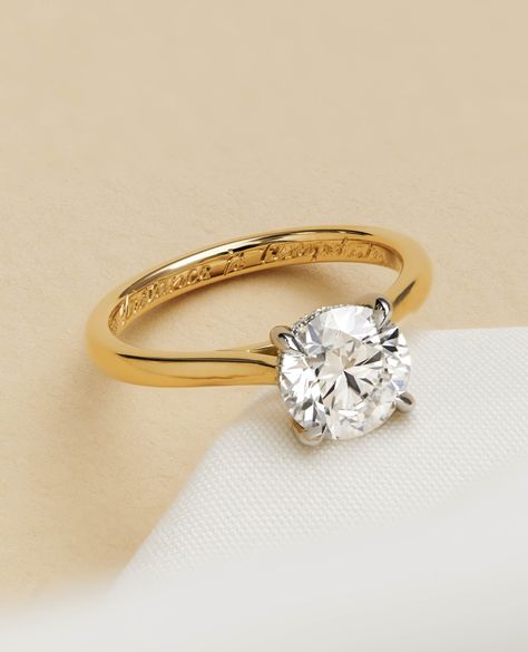 Engagement Rings Minimalist, Unique Solitaire Engagement Ring, Solitaire Ring Designs, Yellow Gold Solitaire Engagement Ring, Single Diamond Ring, Rose Gold Solitaire Ring, Unique Diamond Ring, Weddings Rings, Rings Minimalist