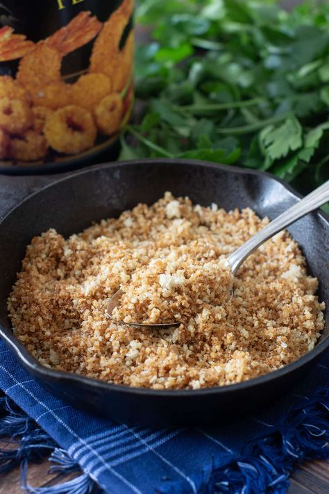 Toasted Panko Breadcrumbs - COOKtheSTORY Toasted Panko Bread Crumbs, Panko Bread Crumbs Recipe, Fried Breaded Chicken, Butternut Squash Casserole, Bread Crumbs Recipe, Melba Toast, Panko Crumbs, Bacon Pasta, Panko Bread Crumbs