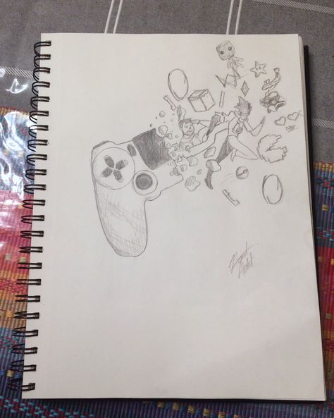 Ps4 controller drawing Ps4 Controller Drawing, Doodles Videos, Controller Drawing, Video Game Drawings, Quotes Exercise, Exercise Chart, Doodle Art Letters, ليلو وستيتش, Living Quotes