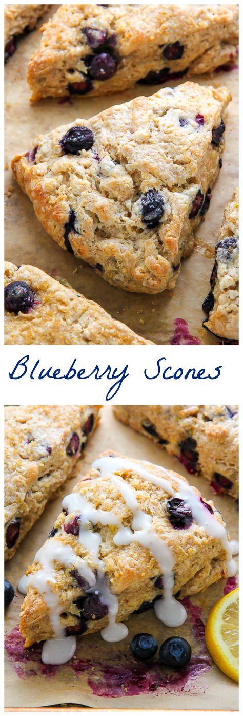 Lightened up Greek yogurt blueberry scones infused with lemon flavor and topped with a sweet lemon glaze. Simply irresistible! Greek Yogurt Blueberry, Lemon Blueberry Scones, Blueberry Scone, Blueberry Lemon Scones, Chocolate Greek Yogurt, Blueberry Scones Recipe, Hp Sauce, Scone Recipes, Lemon Scones