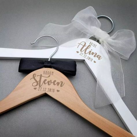 Wedding Party Hangers, Groom Hanger, Wedding Bridal Party Gifts, Bridesmaid Groomsmen, Bridesmaid Hangers, Wedding Hangers Personalized, Laser Cut Dress, Custom Hangers, Personalized Hangers