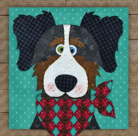 Australian Shepherd - Pattern Jack Russell Terriers, Appliqué Quilts, Dog Quilts, Applique Quilt Patterns, Applique Kit, Australian Shepherds, Cat Quilt, Dog Crafts, Quilt Block Pattern