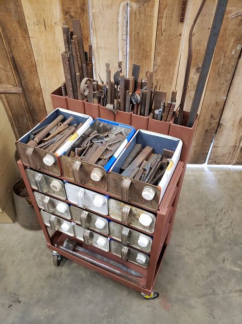 Stick Welding, Steel Storage Rack, Welding Tables, Garage Workshop Organization, Welding Shop, Metal Storage Racks, Metal Fabrication Tools, Garage Tool Storage, Tool Storage Diy