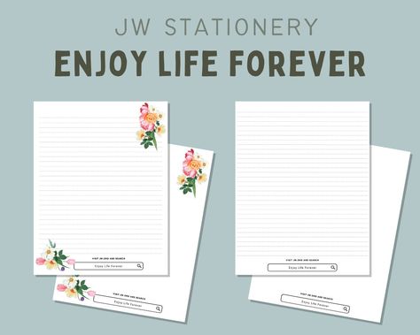 Enjoy Life Forever Jw Letter, Not At Home Letter Jw, Jw Letter Writing Samples Memorial, Jw Letter Writing Samples Enjoy Life Forever, Jw Letter Writing Samples Gods Kingdom, Jw Stationery, Jw Letter Writing Paper, Jw Service, Jw Letter Writing