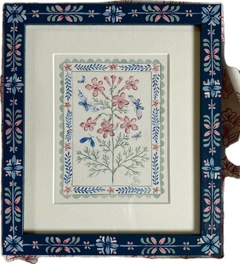 Painted Picture Frames, Hand Painted Frames, April 29, Botanical Illustration, 인테리어 디자인, Indian Art, Painting Frames, Diy Art, Decorative Painting