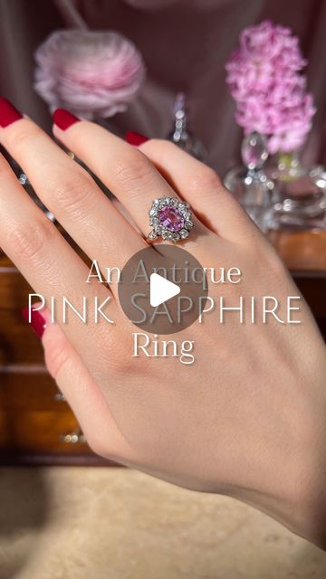 Hofer Antikschmuck on Instagram: "A glorious late Victorian ring with chunky old cut diamonds surrounding a certified Padparadscha sapphire (on the pinker side of the spectrum). This would make an absolutely spectacular engagement ring." Padparadscha Engagement Ring, Jewelry Wishlist, Victorian Ring, Padparadscha Sapphire, Victorian Rings, Gorgeous Jewelry, Instagram A, Diamond Cuts, Engagement Ring