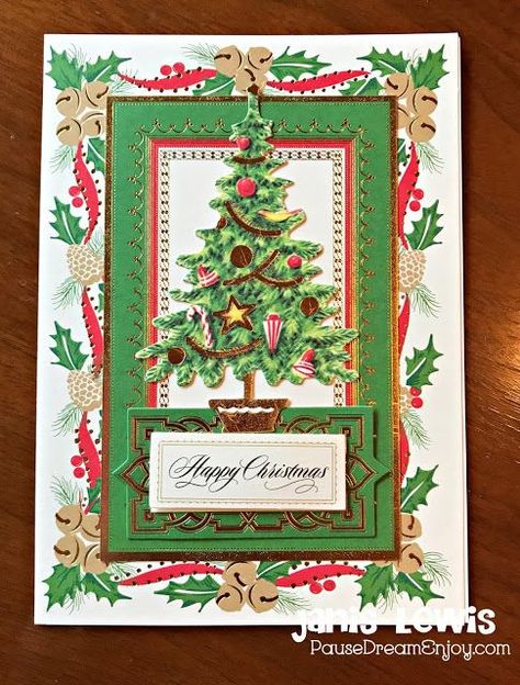 Cardz 4 Guyz Ch# 182 Oh Christmas Tree Anna Griffin Christmas, Anna Griffin Christmas Cards, Anna Griffin Inc, 3d Christmas Tree, Anna Griffin Cards, Card Crafting, Mason Jar Crafts Diy, Card Making Kits, Frame Card