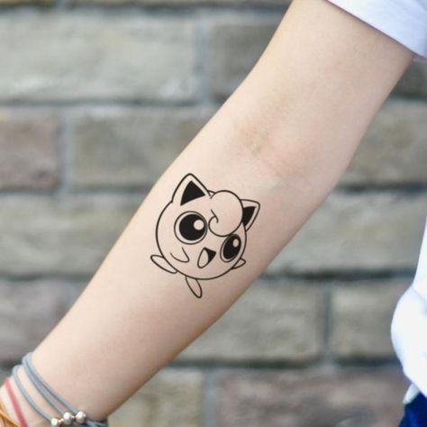 Jiggly Puff Tattoo, Jigglypuff Tattoo, Groot Tattoo, Pop Culture Tattoos, Tatoo Dog, Pokemon Tattoos, Pokemon Cartoon, Pokemon World, Pikachu Tattoo