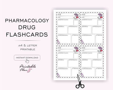 Pharmacology Flash Cards, Template Study, Notes Nursing, Flash Card Template, Pharmacology Nursing, Study Flashcards, Vertical Landscape, Nursing Notes, Nursing Student