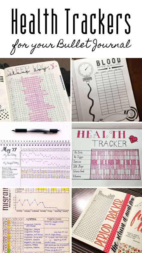 Bullet Journal Health Trackers {Improve your wellness in 2019!} Bullet Journal Inspiration Layout, Health Bullet Journal Ideas, Bullet Journal Wishlist, Health Tracker Printable, Bullet Journal Health, Visual Journaling, Journal Tracker, Bullet Journal Page, Tracker Ideas