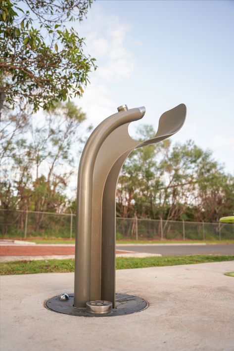 Timeless and sculptural fountain that supplies water for drinking and refilling containers. Pets can rehydrate via the bubbler at the base of the fountain. Arqua Fountain adheres to DDA, is wheelchair-friendly and is certified under the WaterMark standard WMTS105:2016. Please note it is best not to install the dog bubbler near sand, which may interfere with button activation. Drinking Water Fountain, Dog Water Fountain, Drinking Fountains, Wheelchair Friendly, Drinking Fountain, Rainwater Harvesting, Urban Furniture, Fountains Outdoor, Oranges And Lemons