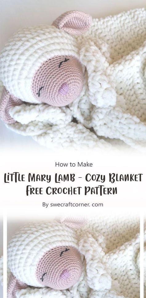 Lovey is a perfect companion for new little ones. This step by step guide is easy to follow and the finished product will become a treasured security blanket. Security Blanket Crochet Pattern, Crochet Basket Pattern Free, Baby Security Blanket, Lovey Blanket, Fun Crochet Projects, Crochet Rug, Security Blanket, Knitting Girls, Free Crochet Patterns