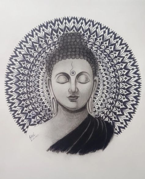 Buddha Painting Pencil Sketch, Gautam Buddha Sketch, Buddha Sketch Pencil, Buddha Pencil Sketch Art, Gautam Buddha Drawing, Gautam Buddha Painting, Arya Stark Art, Buddha Sketch, Buddha Drawing