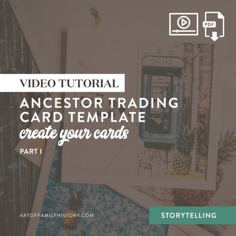 How to create your Ancestor Trading Cards using the Fuzzy Ink Stationery PowerPoint Template. #familyhistory #tradingcard #video #tutorial Family Reunion Photos, Trading Card Template, Genealogy Forms, Family Cards, Genealogy Research, Family Genealogy, Scrapbooking Supplies, Microsoft Powerpoint, Scrapbook Supplies