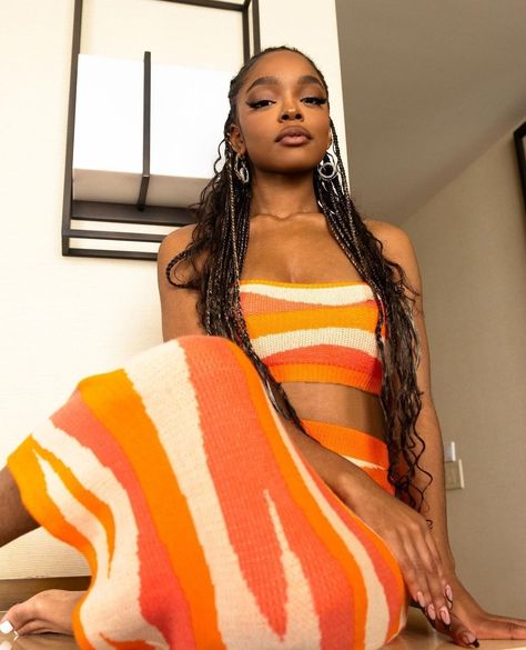 Marasi Martin, Marsai Martin Instagram, Marsai Martin Outfit, Marsai Martin, Keith Powers, Pretty Braided Hairstyles, Black Femininity, Instagram Feed Inspiration, Photoshoot Inspo