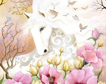 Limited edition giclee of 'Myth and Legend' by Amanda | Etsy Amanda Clark Art, Amanda Clark, Clark Art, Horse Art Print, Horse Illustration, Remember Me, Limited Edition Giclee, Mural Floral, Fairytale Art