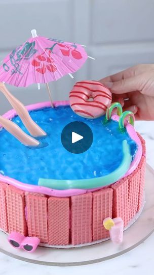 747K views · 1.2K reactions | Barbie Pool Cake Hack 💖🌴 | Barbie Pool Cake Hack 💖🌴 #barbie #cake #cakedecorating #cakehack #cake | By Cruze Farm | You want to go for a ride? Sure
I can. Jump in. Undress me everywhere
imagination life is your creation. Barbie, let's go
party. Barbie Pool Cake, Pool Birthday Cakes, Donut Floaties, Grocery Store Cake, Umbrella Party, Swimming Pool Cake, Barbie Pool, Barbie Pool Party, Pool Party Cakes