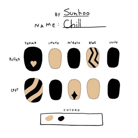 Cute Nail Drawings, Nails Drawing Ideas, Uñas Skz, Nails Drawing, K Pop Nails, Nail Template, Fancy Nail Art, Band Nails, Fake Nails Designs