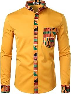 Latest African Wear For Men, African Print Shirt, Nigerian Men Fashion, African Wear Styles For Men, Mandarin Collar Shirt, Latest African Men Fashion, African Dresses Men, African Shirts For Men, Men Fashion Casual Shirts