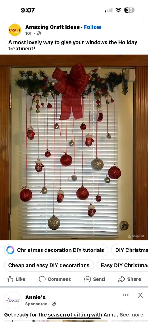 Christmas Decor Ideas For Windows, Christmas Window Decor, Christmas Window Decorations, Christmas Window, Christmas Decor Ideas, Window Decor, Christmas Ideas, Ornament Decor, Christmas Decor