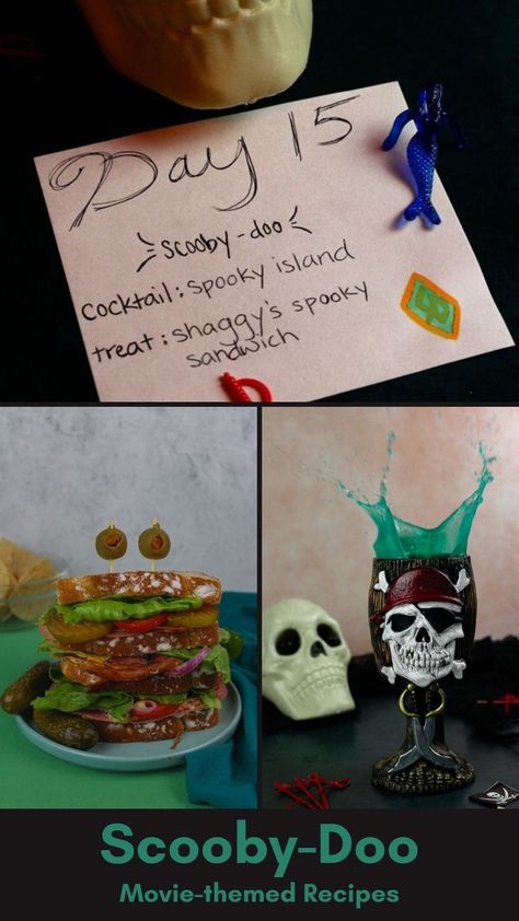 scooby-doo recipes Scooby Doo Movie Night, Shaggy Sandwich, Spooky Scooby Doo, Scooby Halloween, Sandwich Recipes Dinner, Scooby Doo Snacks, Themed Dinners Ideas, Spooky Island, Halloween Themed Snacks