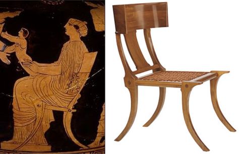 Klismos Chair – doublemh Ancient Greece Furniture, Ancient Greek Furniture, Ancient Roman Furniture, Greek Furniture, Ancient Furniture, Klismos Chair, Interior Design History, Elements And Principles, Principles Of Design