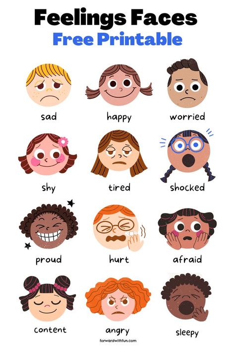 Feelings Activities Preschool, Feelings Flashcards, Feelings Preschool, Toddler Feelings, Teach Feelings, Emotional Learning Activities, Preschool Charts, Feelings Faces, Emotions Preschool