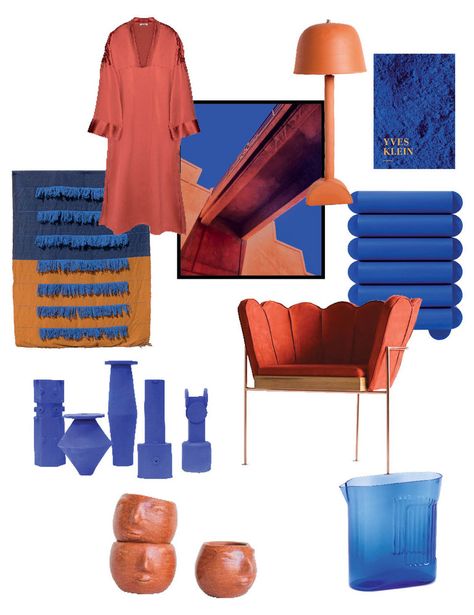 Royal Blue Terracotta Red Home Products Editor Picks Danish Colorful Home, Blue And Terracotta, Blue Terracotta, Blue Color Combinations, Hoover Dam, Blue Palette, Blue Color Schemes, Blue Colour Palette, Color Palette Design