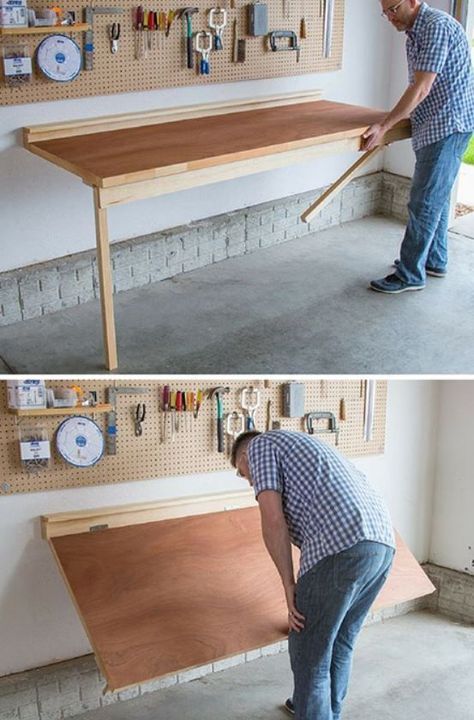 Small Garage Organization, Storage Hacks Diy, Garage Organisation, Garage Organization Diy, Small Garage, Garage Remodel, Garage Work Bench, Diy Garage Storage, Garage Makeover