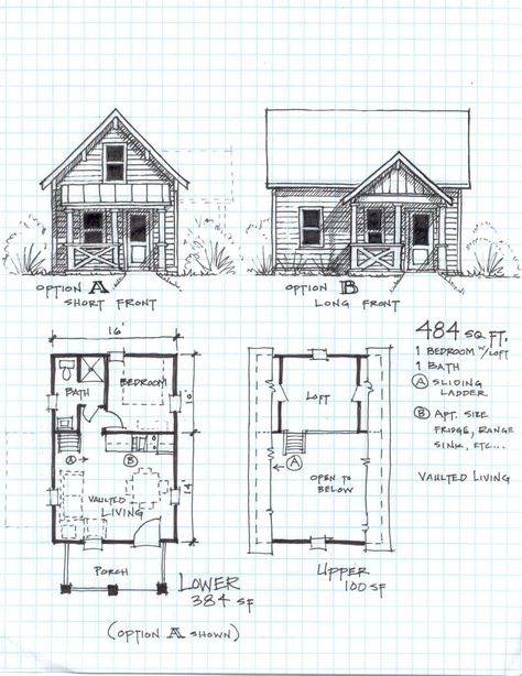 Free Small Cabin Plans that will Knock your Socks Off – M.D. Creekmore Floor Plans With Loft, Small Cabin House Plans, Cabin Blueprints, Tiny Cabin Plans, Small Cabin House, Building A Small Cabin, Loft Floor Plans, Small Cabin Plans, Unique House Plans