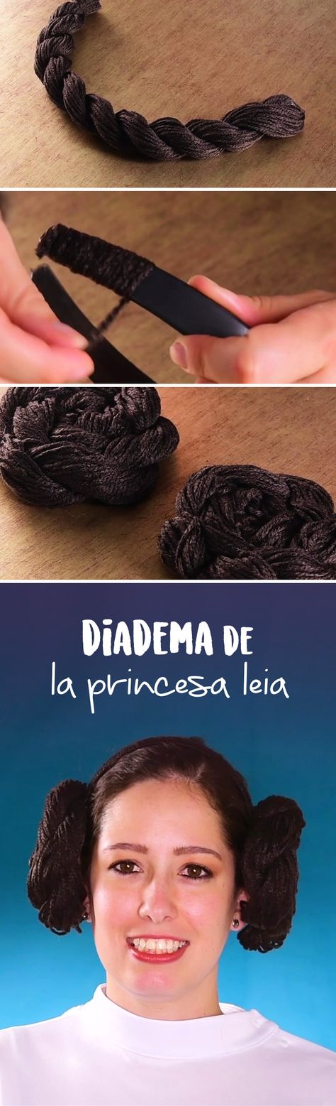 Diadema de Princesa Leia Este tip te enseñará el paso a paso para poder hacer una diadema con el icónico peinado de la princesa Leia de Star Wars, de una manera sencilla y económica. Así podrás tener el disfraz completo y ser la sensación de la fiesta. Materiales: • Estambre café • Silicón caliente • Foami café Fiesta Halloween, Leia Star Wars, Halloween Headband, Star Wars Birthday, Star Wars Party, Halloween Make Up, Princess Leia, Halloween Make, Día De Muertos