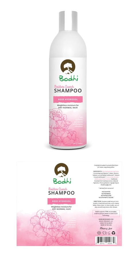 Shampoo Label, Luxury Box Design, Coconut Oil Shampoo, Shampoo Packaging, Shampoo Design, Rose Hydrosol, Graphic Design Packaging, Normal Hair, Essential Oils Rosemary