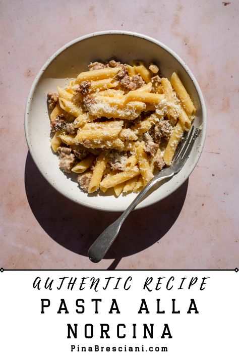 Pasta Alla Norcina. Pasta Norcina Recipe, White Wine Sausage Pasta, Pasta Norcina, Norcina Pasta, Recipe For Pasta, Easy Cheap Dinner Recipes, Pasta Noodle Recipe, Italian Pasta Dishes, Scrumptious Food