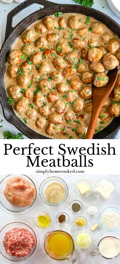 Swedish Meatballs Recipe, Swedish Cuisine, Nordic Recipe, Norwegian Food, Gourmet Dinner, Brown Sauce, Scandinavian Food, Swedish Meatballs, Meatballs Recipe