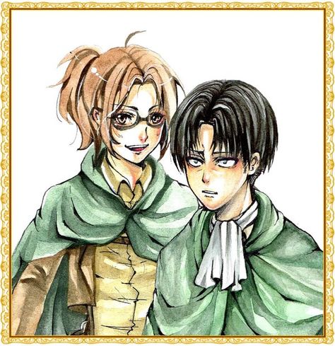 Levi and Hanji watercolors by AkaReikou.deviantart.com on @DeviantArt Levi And Hanji, Attack On Titan, Deviantart, Zelda Characters, Anime, Fictional Characters, Art