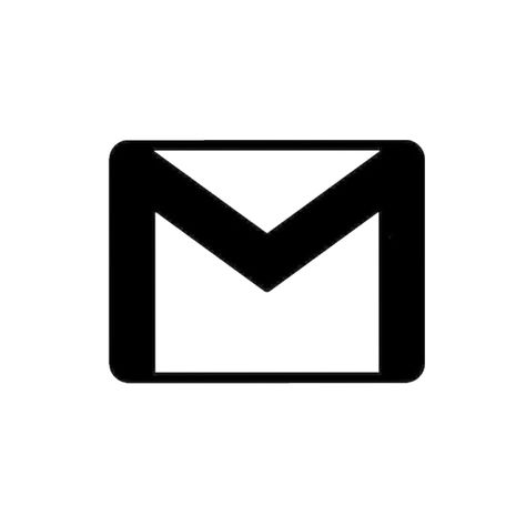 Gmail Logo Black, Gmail White Icon, White Gmail Icon, Modern App Icons, Iphone Esthetics, White And Black App Icons, Gmail Logo, Gmail App Icon, Gmail Icon