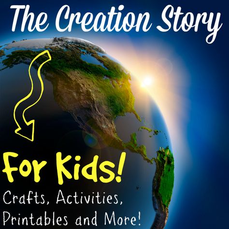 The creation story for kids - crafts, activities, printables and experiments for all 7 days! 7 Days Of Creation, Kids Day, Creation Science, Bible Story Crafts, Days Of Creation, My Father's World, Toddler Quiet Book, Creation Story, Childrens Bible