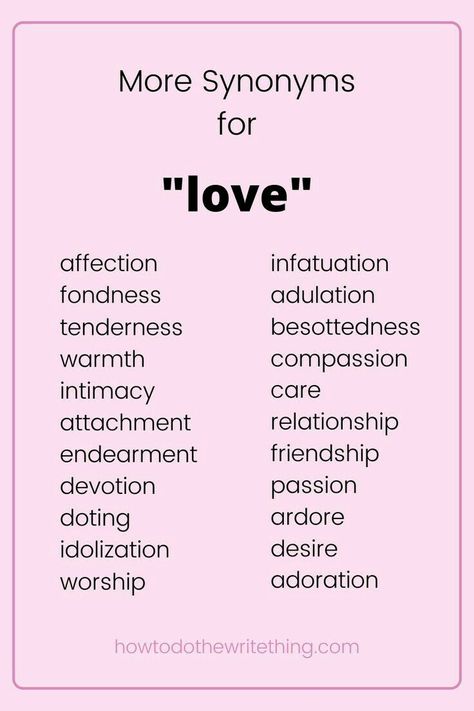 More Synonyms, Synonyms For Love, Aesthetic Writing, Writing Inspiration Tips, Writing Dialogue Prompts, Writing Prompts For Writers, Creative Writing Tips, Essay Writing Skills, Writing Motivation