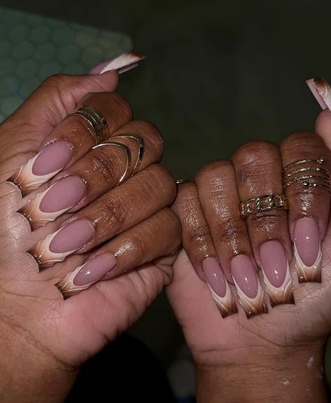 Brown Acrylic Nails, Acrylic Toe Nails, Drip Nails, Nails Today, Grunge Nails, Dope Nail Designs, Glow Nails, French Acrylic Nails, Fall Acrylic Nails