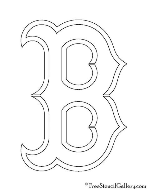 Boston Red Sox Tattoos, Red Sox Tattoo, Cursive Letters Fancy, Pumpkin Carving Template, Chest Tattoo Stencils, Sock Tattoo, Boston Tattoo, Mandala Hand Tattoos, Boston Red Sox Logo