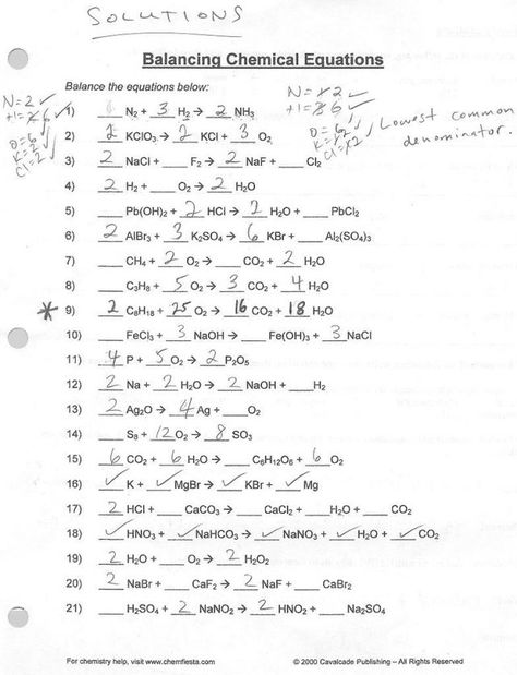 Balancing Equations Worksheets And Answers Balancing Equations Chemistry, Chemistry Homework, Balancing Chemical Equations, Equations Worksheets, Chemical Equations, Literal Equations, Family Tree Worksheet, Notes Inspo, Balancing Equations