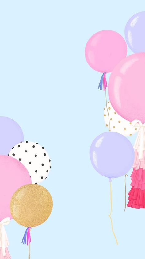 Balloon Wallpaper, Cute Birthday Backgrounds, Wallpaper Balloons, Balloon Iphone Wallpaper, Pink Balloons Wallpaper, Birthday Balloons Wallpaper, Baloon Wallpaper Backgrounds, September Wallpaper, Happy Birthday Banner Printable